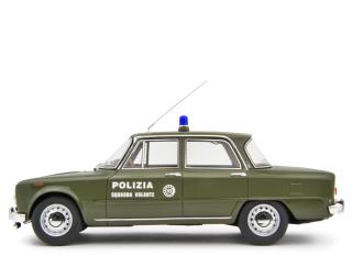Alfa Romeo Giulia Super 1969 Polizia S.Volante VERDE MILITARE Laudoracing 1:18 Resinemodell (Türen, Motorhaube... nicht zu öffnen!)